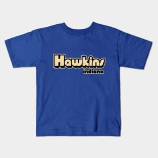 TV Font Hawkins Indiana Kids T-Shirt